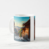 Seoul Bukchon Zuid-Korea Zonsondergang Koffiemok (Voorkant links)