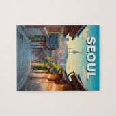 Seoul Bukchon Zuid-Korea Zonsondergang Legpuzzel (Horizontaal)