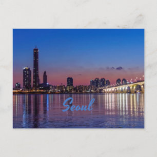 Seoul Capital of South Korea City Skyline Briefkaart