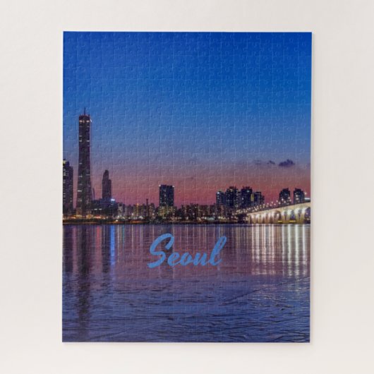 Seoul Capital of South Korea City Skyline Legpuzzel (Verticaal)