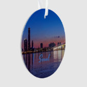 Seoul Capital of South Korea City Skyline Ornament (voorkant)