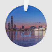 Seoul Capital of South Korea City Skyline Ornament (voorkant)