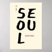 Seoul City Simple Koreaans Poster (Voorkant)