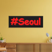 "#Seoul" Cute Design. Bestel nu Canvas Afdruk (Insitu (Woonkamer))