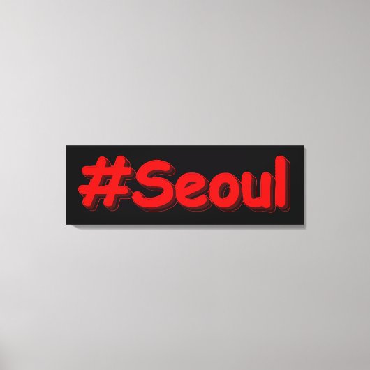 "#Seoul" Cute Design. Bestel nu Canvas Afdruk (Voorkant)