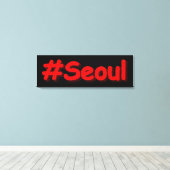 "#Seoul" Cute Design. Bestel nu Canvas Afdruk (Insitu (Houten vloer))
