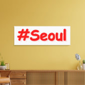 "#Seoul" Cute Design. Bestel nu Canvas Afdruk (Insitu (Woonkamer))