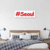 "#Seoul" Cute Design. Bestel nu Canvas Afdruk (Insitu (Slaapkamer))