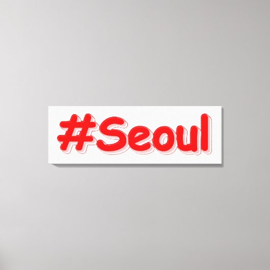 "#Seoul" Cute Design. Bestel nu Canvas Afdruk (Voorkant)