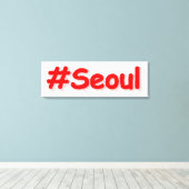 "#Seoul" Cute Design. Bestel nu Canvas Afdruk (Insitu (Houten vloer))