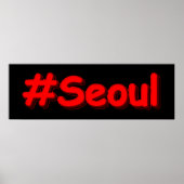 "#Seoul" Cute Design. Bestel nu Poster (Voorkant)