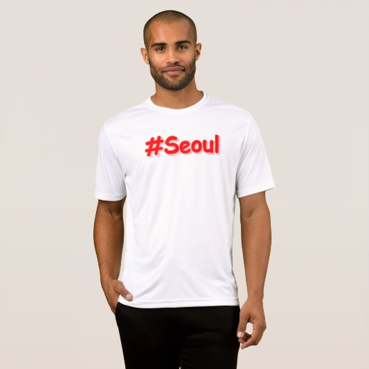 "#Seoul" Cute Design. Bestel nu T-shirt (Voorkant volledig)