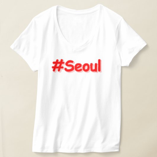 "#Seoul" Cute Design. Bestel nu T-shirt (Laagn)