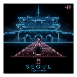 Seoul Hanbok- Gyeongbokgung Palace-South Korea Perfect Poster