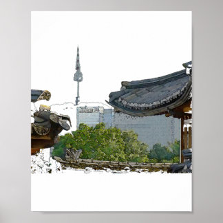 Seoul in Korea en cultuur Poster