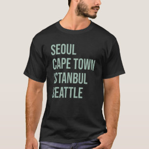 Seoul Kaapstad Istanbul Seattle Retro Souvenir Gr T-shirt