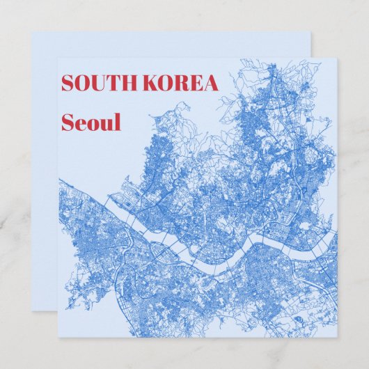 Seoul-Kaart (Voorkant / Achterkant)