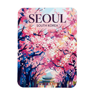 Seoul Kersenbloesems Zuid-Korea Magneet