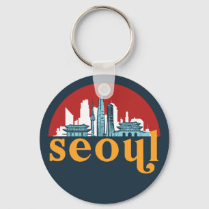 Seoul Korea  City Skyline Cityscape Art Sleutelhanger