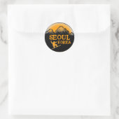 Seoul Korea oranje snowboard stickers (Tas)