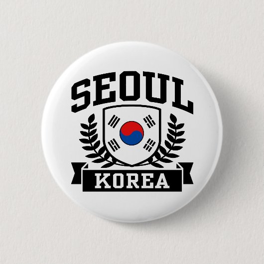 Seoul Korea Ronde Button 5,7 Cm (Voorkant)