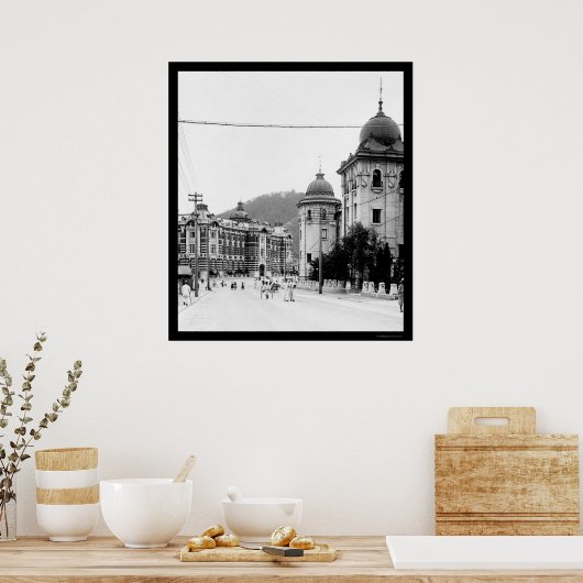 Seoul, Korea Street Scene 1912 Poster (Keuken)