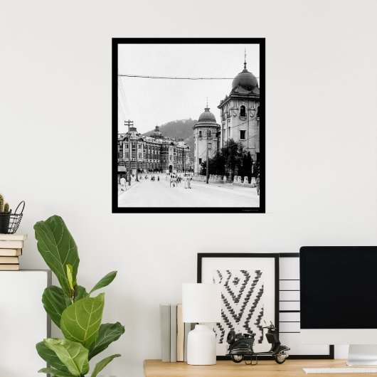 Seoul, Korea Street Scene 1912 Poster (Thuiskantoor)