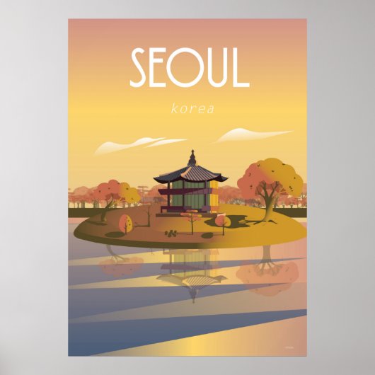 Seoul Korea Travel Poster (Voorkant)
