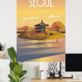 Seoul Korea Travel Poster (Thuiskantoor)