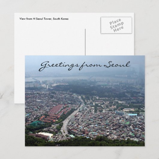 seoul korea uitzicht briefkaart (Voorkant / Achterkant)