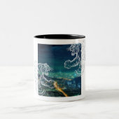 SEOUL landschap tijger mugcup Tweekleurige Koffiemok (Center)