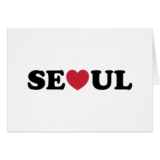 Seoul Liefde Hart Kaart (Voorkant Horizontaal)