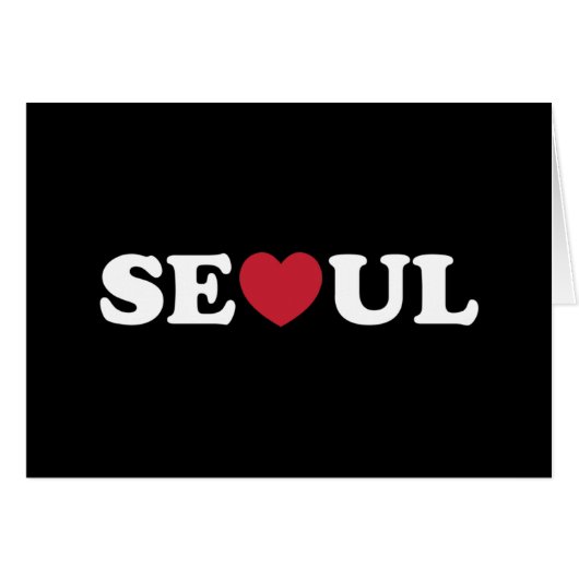 Seoul Liefde Hart Kaart (Voorkant Horizontaal)