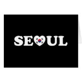 Seoul Liefde Hart Taegeukgi Vlag Kaart (Voorkant Horizontaal)