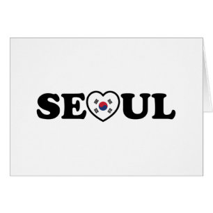 Seoul Liefde Hart Taegeukgi Vlag Kaart
