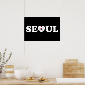 Seoul Liefde Hart Taegeukgi Vlag Poster (Keuken)