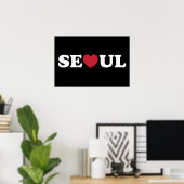 Seoul Love Hart Poster (Thuiskantoor)