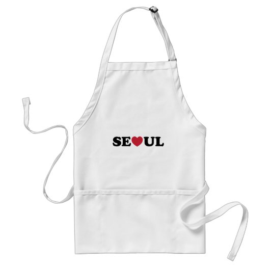 Seoul Love Hart Standaard Schort (Voorkant)