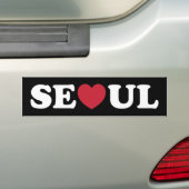 Seoul Love Heart Bumpersticker (Op auto)