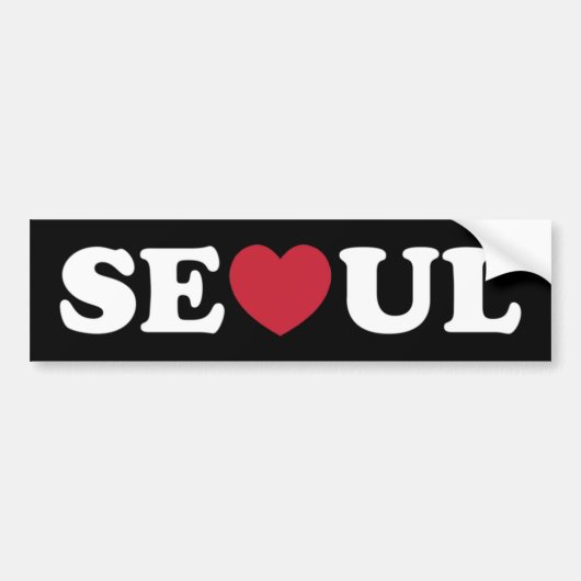Seoul Love Heart Bumpersticker (Voorkant)