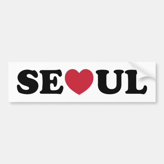 Seoul Love Heart Bumpersticker (Voorkant)
