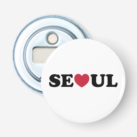 Seoul Love Heart Button Flesopener (Voorkant)