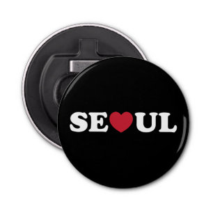 Seoul Love Heart Button Flesopener