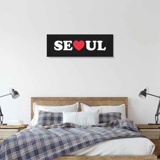 Seoul Love Heart Canvas Afdruk (Insitu (Slaapkamer))