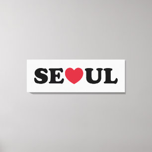 Seoul Love Heart Canvas Afdruk