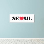 Seoul Love Heart Canvas Afdruk (Insitu (Houten vloer))
