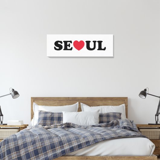 Seoul Love Heart Canvas Afdruk (Insitu (Slaapkamer))