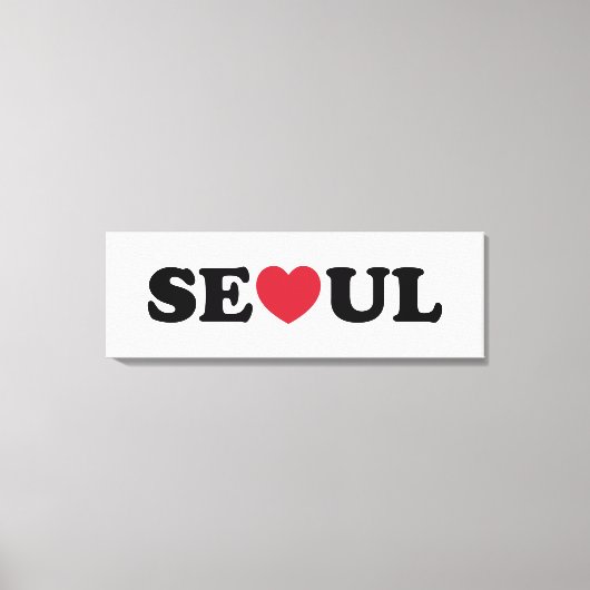 Seoul Love Heart Canvas Afdruk (Voorkant)
