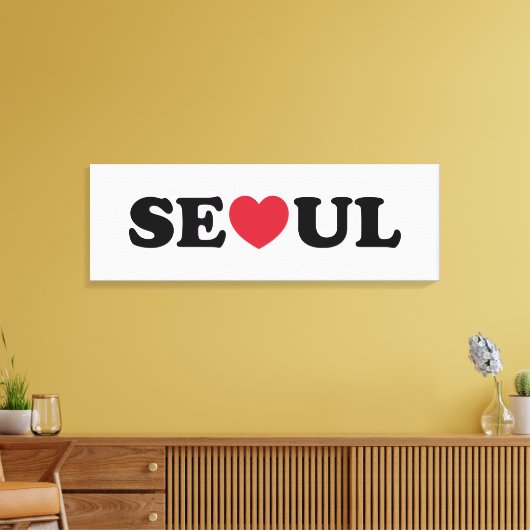 Seoul Love Heart Canvas Afdruk (Insitu (Woonkamer))