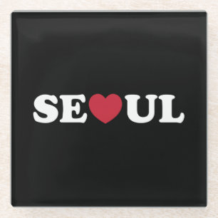 Seoul Love Heart Glazen Onderzetter